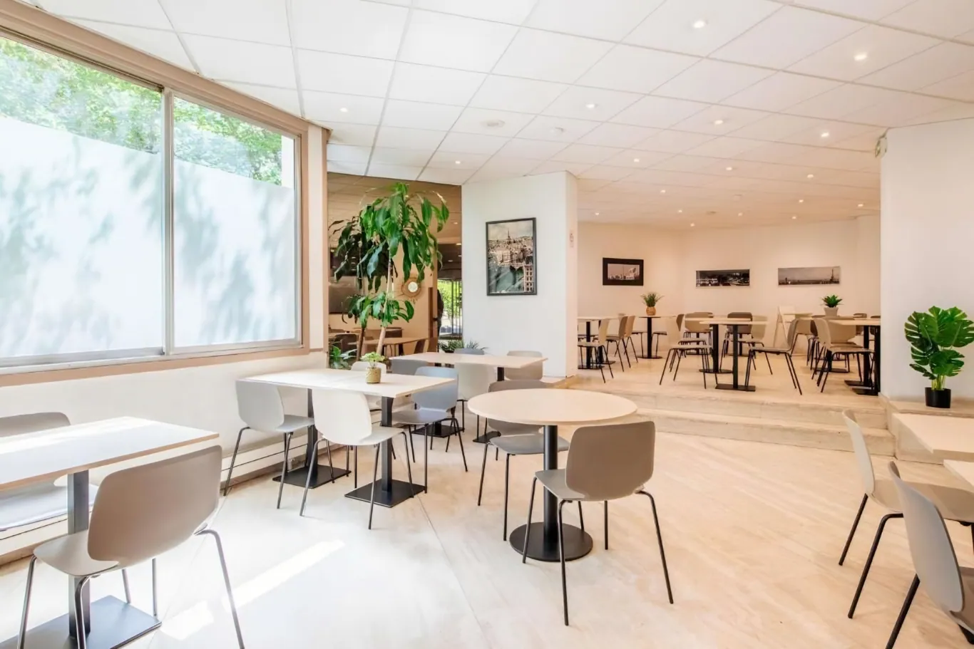 De eetzaal van het aparthotel