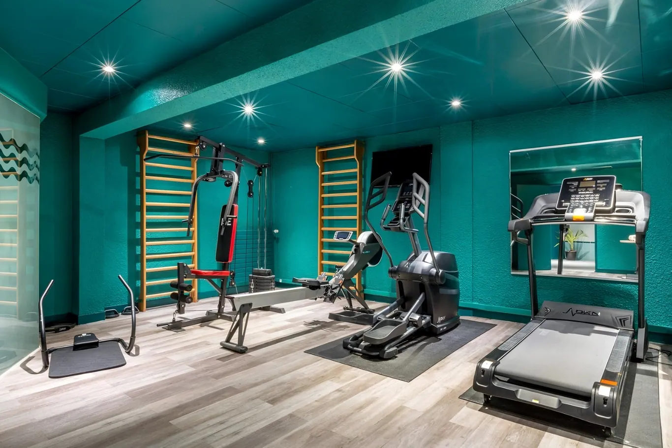 De fitnessruimte