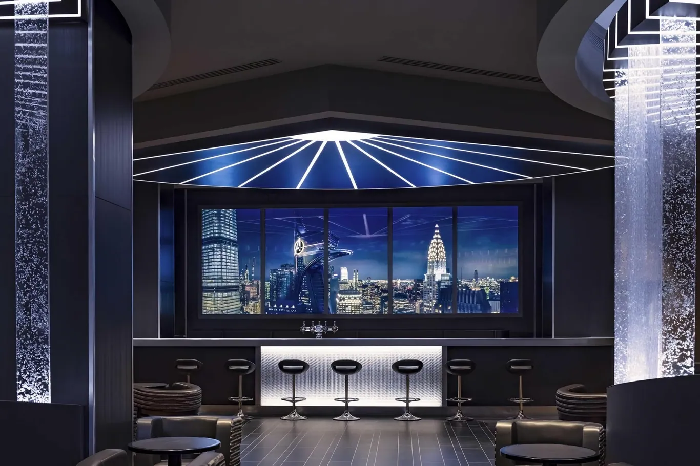 De Skyline Bar met uitzicht