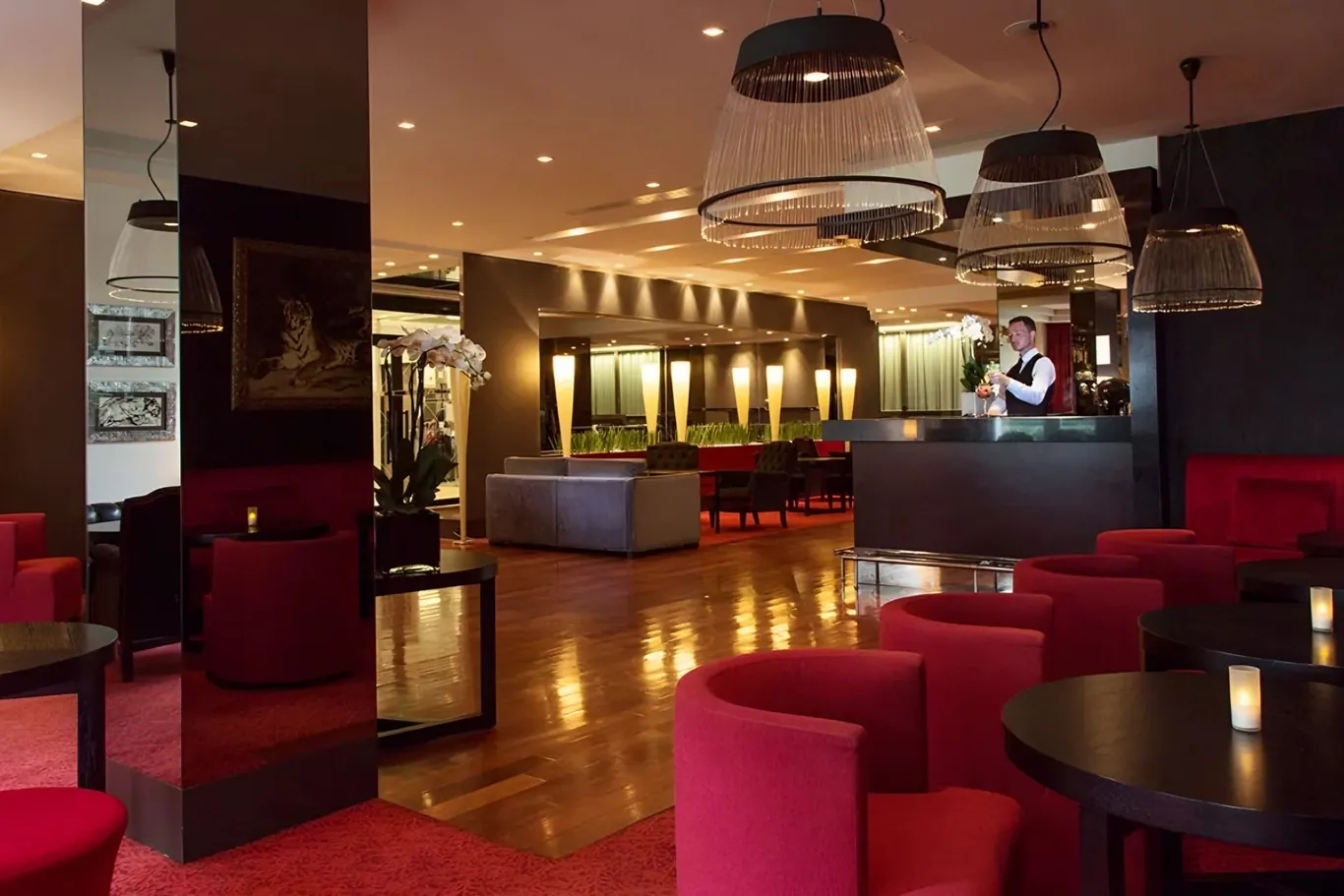 De loungebar van Residence du Parc