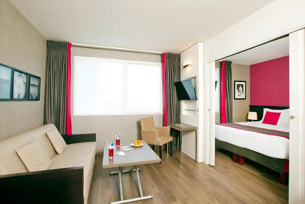 Een premium tweepersoonskamer in Residhome Val d'Europe