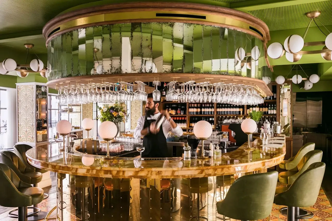 De bar van Pink Mamma in Parijs