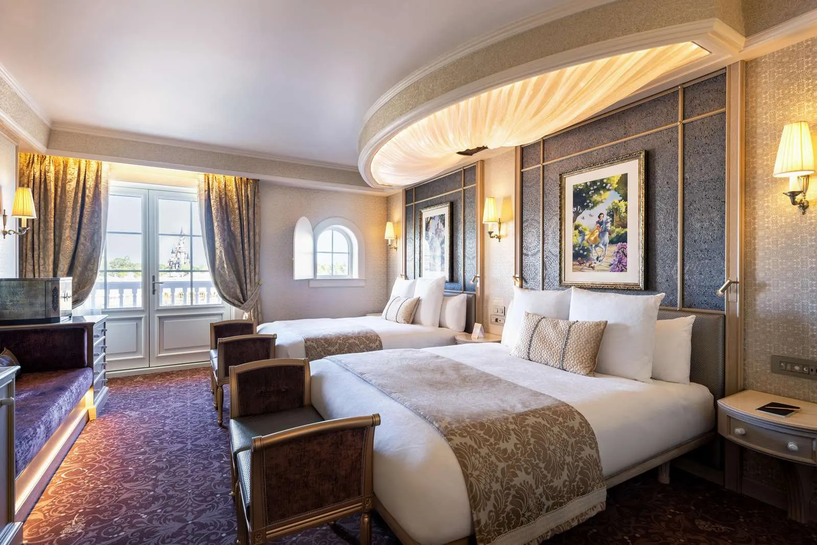 Ruime kamer voor gezinnen tot vier personen in het Disneyland Hotel
