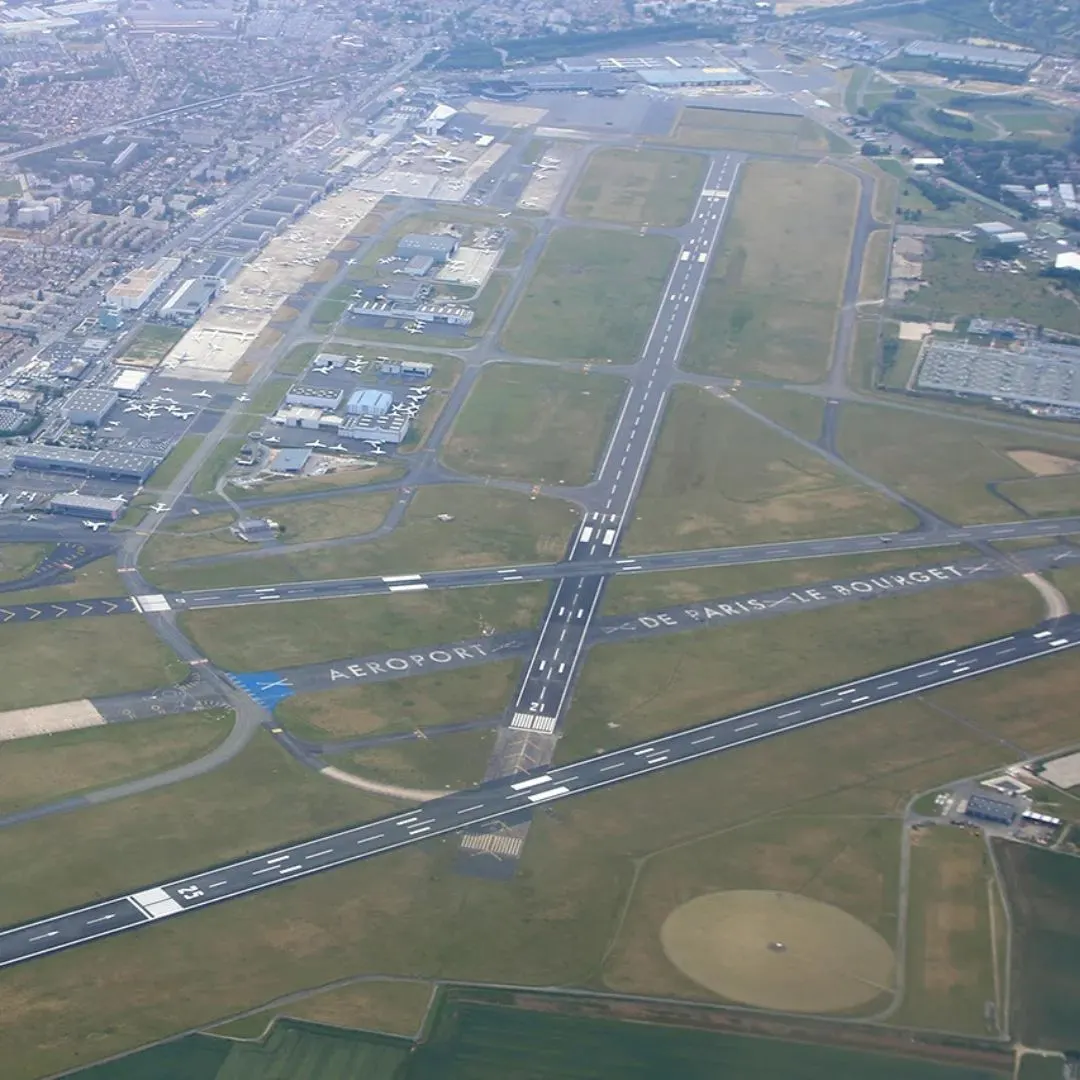 Vliegveld Le Bourget bij Parijs