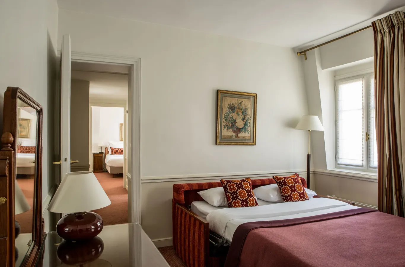 Hôtel Brighton in Parijs, suite louvre met uitzicht op parijs