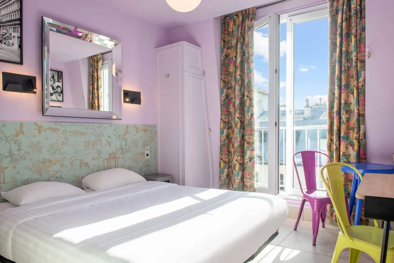 Hôtel de Roubaix in Parijs, tweepersoonskamer met twee aparte bedden